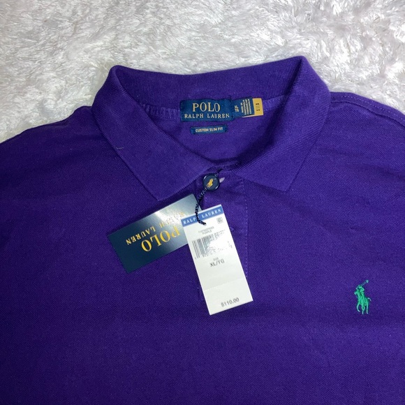 Ralph Lauren Polo Dark Plum Mesh Mens Short Sleeve Polo sz XL - Picture 3 of 10